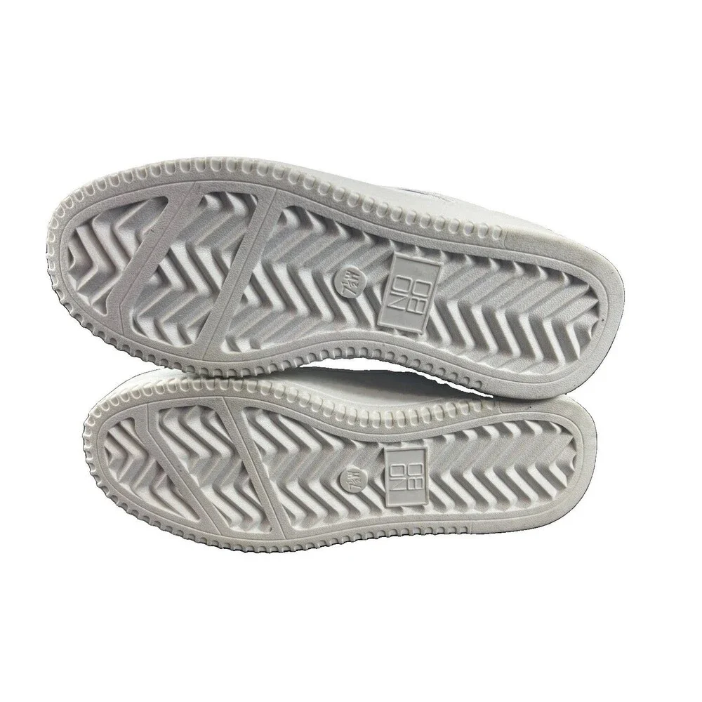 No Boundaries White Platform Sneakers Womens 7.5W Wide Lace Up